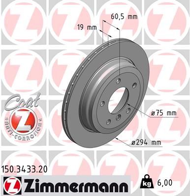 150343320 ZIMMERMANN Тормозной диск