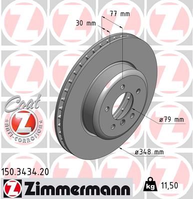 150343420 ZIMMERMANN Тормозной диск