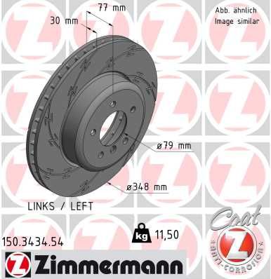 150343454 ZIMMERMANN Тормозной диск