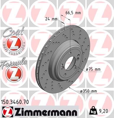 150346070 ZIMMERMANN Тормозной диск