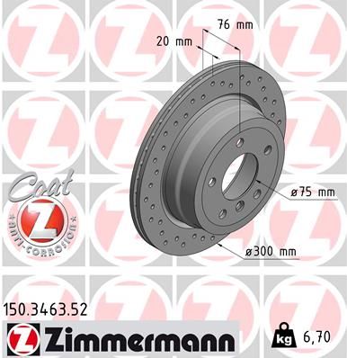 150346352 ZIMMERMANN Тормозной диск