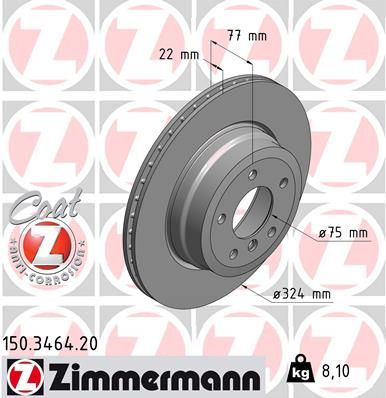 150346420 ZIMMERMANN Тормозной диск