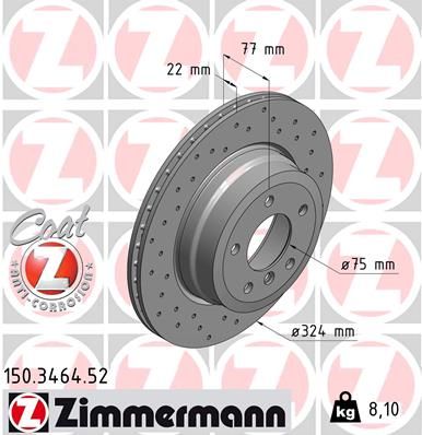 150346452 ZIMMERMANN Тормозной диск