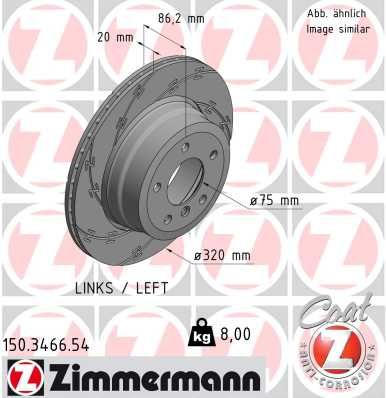 150346654 ZIMMERMANN Тормозной диск