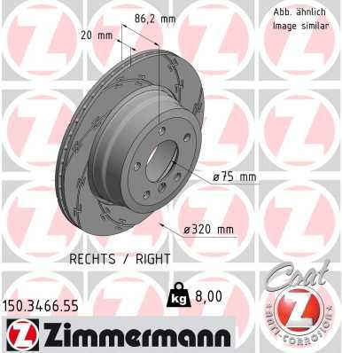 150346655 ZIMMERMANN Тормозной диск