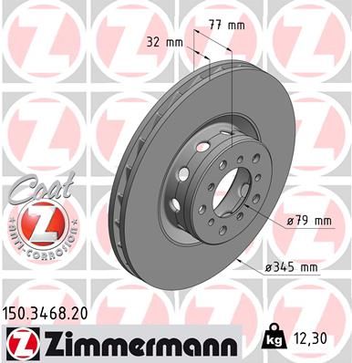 150346820 ZIMMERMANN Тормозной диск