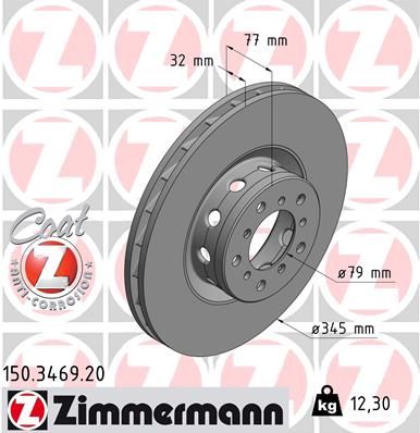 150346920 ZIMMERMANN Тормозной диск