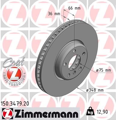 150347920 ZIMMERMANN Тормозной диск