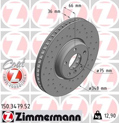 150347952 ZIMMERMANN Тормозной диск