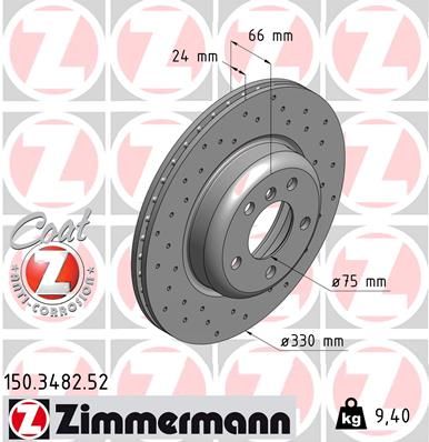 150348252 ZIMMERMANN Тормозной диск