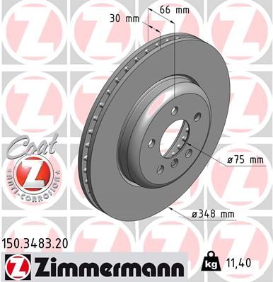 150348320 ZIMMERMANN Тормозной диск