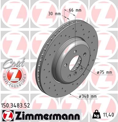 150348352 ZIMMERMANN Тормозной диск