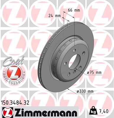 150348432 ZIMMERMANN Тормозной диск