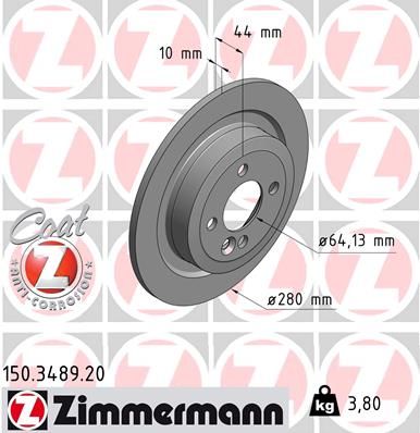 150348920 ZIMMERMANN Тормозной диск