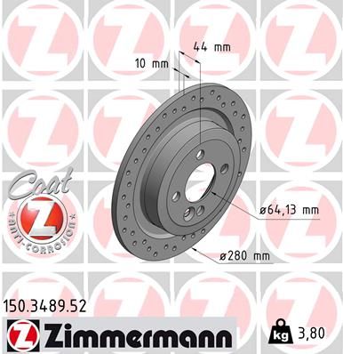 150348952 ZIMMERMANN Тормозной диск