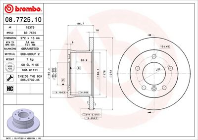 BS7576 BRECO Тормозной диск