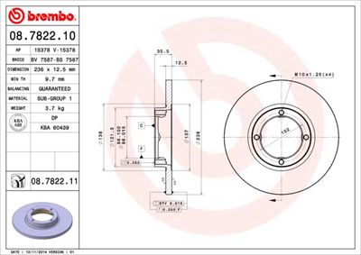 08782210 BREMBO Тормозной диск