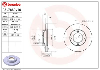 BS7589 BRECO Тормозной диск