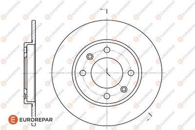 1618860980 EUROREPAR Тормозной диск