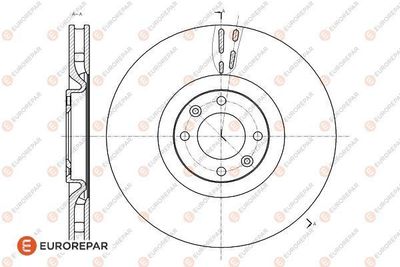 1618864780 EUROREPAR Тормозной диск