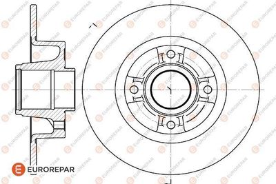 1618871380 EUROREPAR Тормозной диск