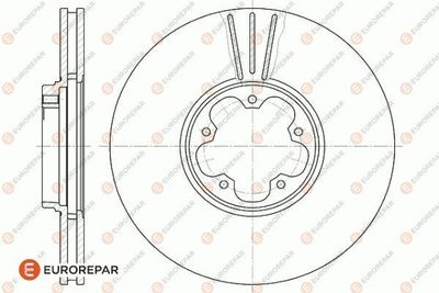 1618871580 EUROREPAR Тормозной диск