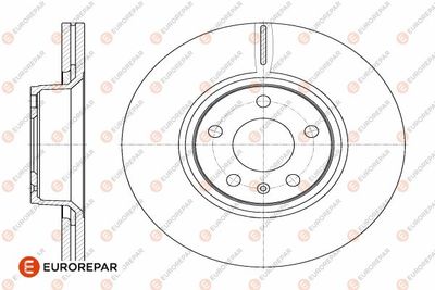 1642756280 EUROREPAR Тормозной диск
