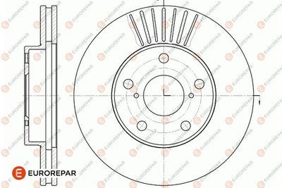 1667858080 EUROREPAR Тормозной диск