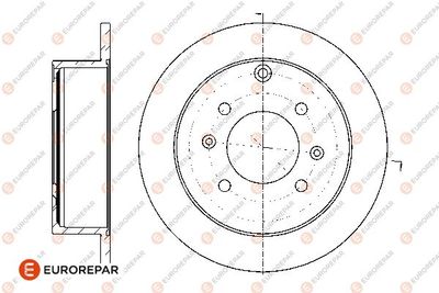 1676010380 EUROREPAR Тормозной диск