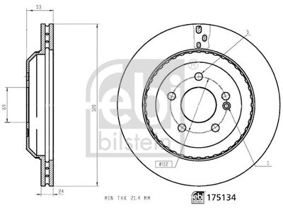 175134 FEBI BILSTEIN Тормозной диск