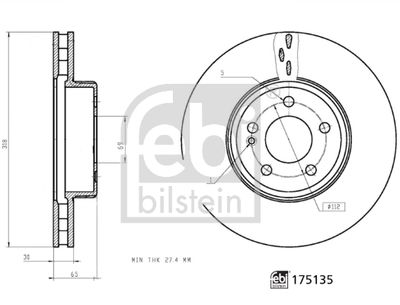 175135 FEBI BILSTEIN Тормозной диск