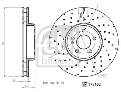 175162 FEBI BILSTEIN Тормозной диск