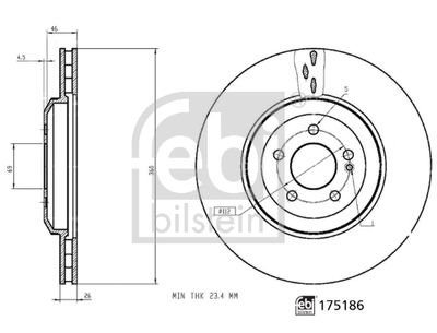 175186 FEBI BILSTEIN Тормозной диск