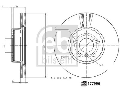 177996 FEBI BILSTEIN Тормозной диск