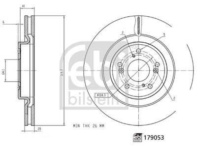 179053 FEBI BILSTEIN Тормозной диск