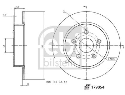 179054 FEBI BILSTEIN Тормозной диск