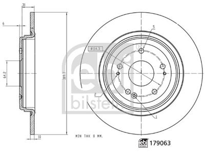 179063 FEBI BILSTEIN Тормозной диск