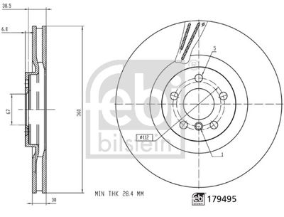 179495 FEBI BILSTEIN Тормозной диск