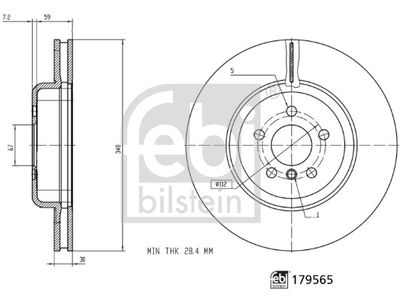 179565 FEBI BILSTEIN Тормозной диск