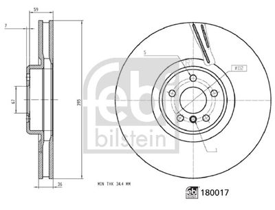 180017 FEBI BILSTEIN Тормозной диск