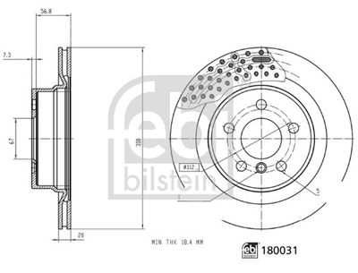 180031 FEBI BILSTEIN Тормозной диск