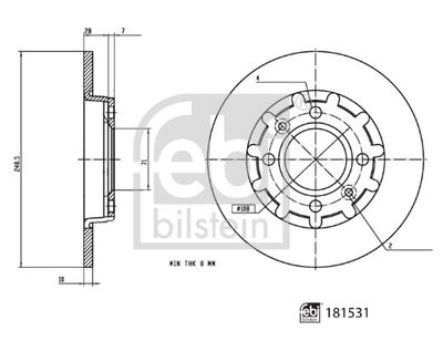 181531 FEBI BILSTEIN Тормозной диск