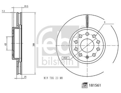 181561 FEBI BILSTEIN Тормозной диск