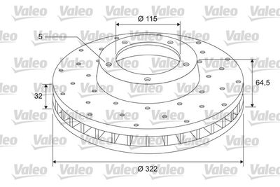 185812 VALEO Тормозной диск