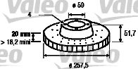 186149 VALEO Тормозной диск