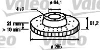 186235 VALEO Тормозной диск