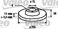 186240 VALEO Тормозной диск