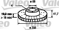 186273 VALEO Тормозной диск