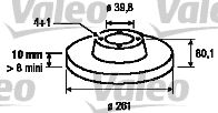 186302 VALEO Тормозной диск