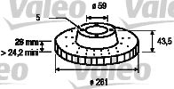 186405 VALEO Тормозной диск